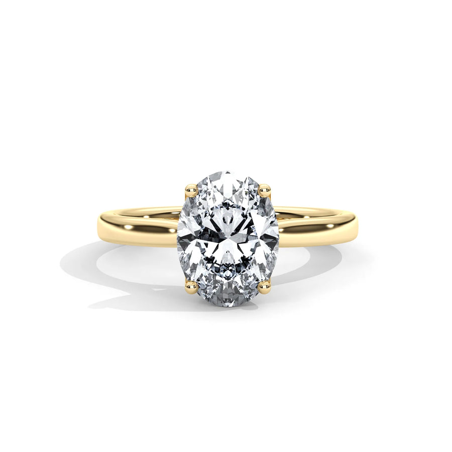 Hera's Lotus oval diamond engagement ring
