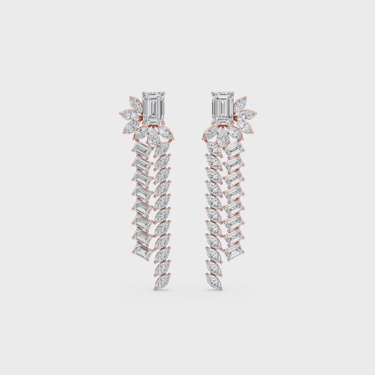 Calista Lab Grown Diamond Cascade Earrings