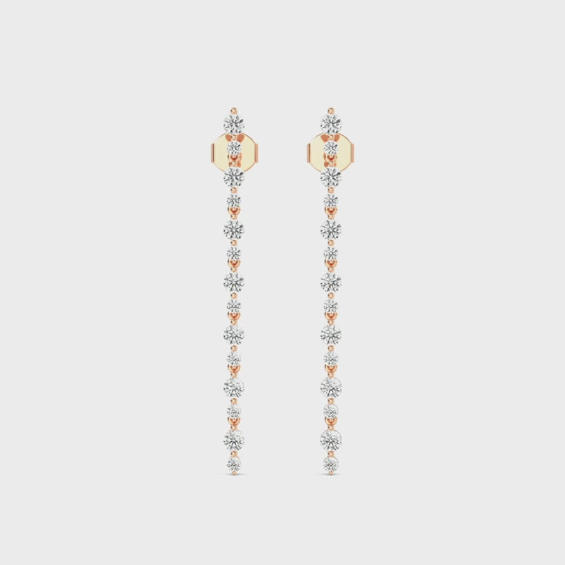 Selene Lab Grown Diamond Line Earrings