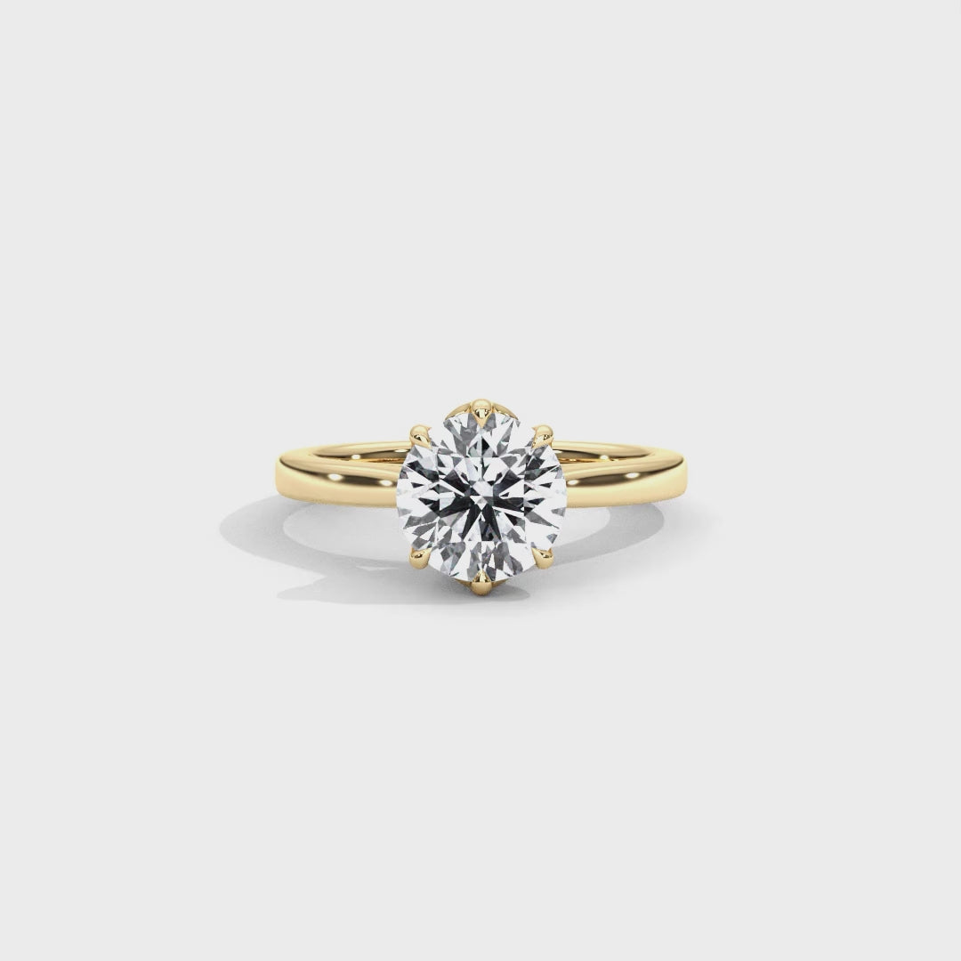 Hera's Empowered Lotus | Lotus Gallery Diamond Bridge Engagement Ring