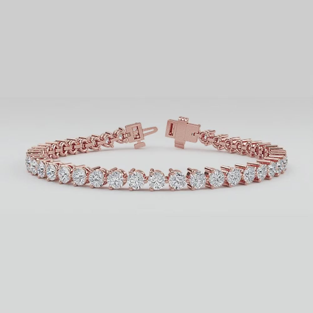 Astella 3-Prong Diamond Tennis Bracelet