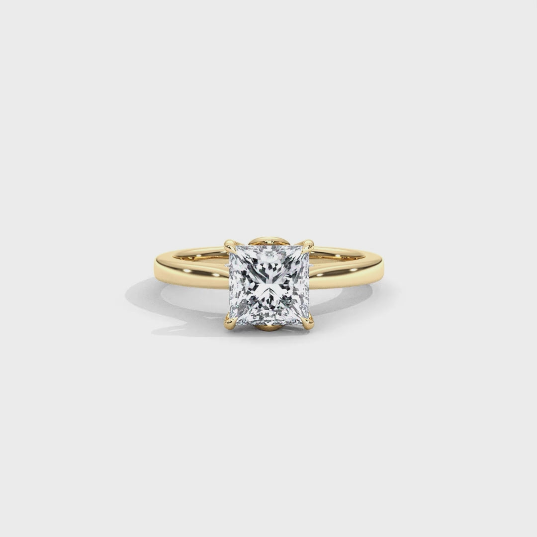 Hera's Empowered Lotus | Lotus Gallery Diamond Bridge Engagement Ring