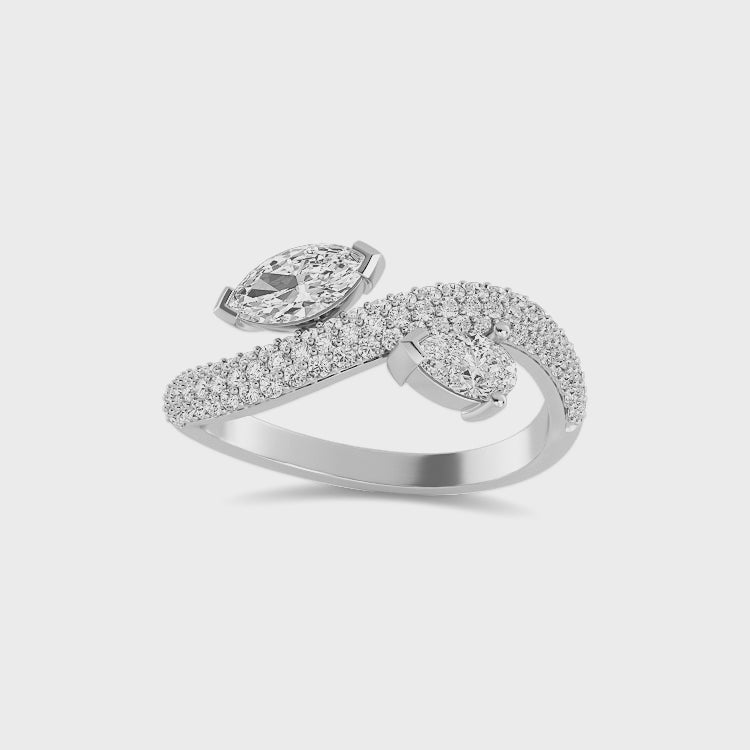 Thalassa Wave 1.00ct Lab Grown Diamond Ring