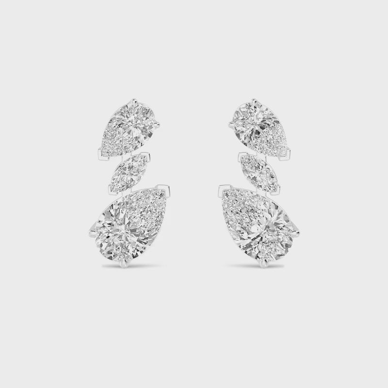 Selene | 5.25 Lab-Grown Diamond Pear Drop Earrings
