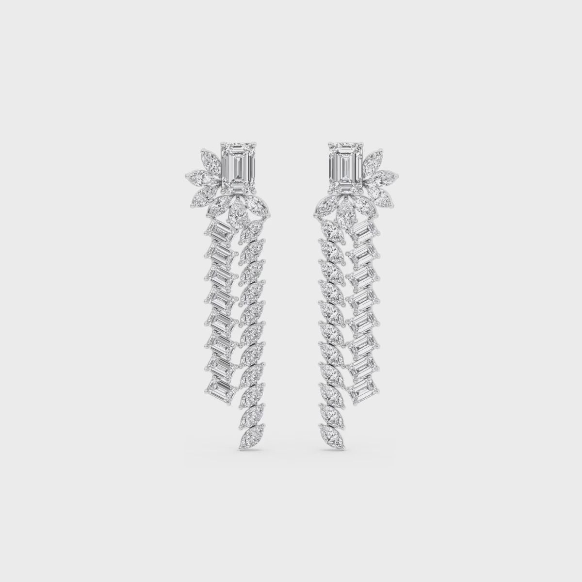 Calista Lab Grown Diamond Cascade Earrings