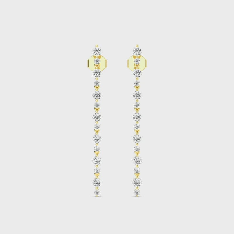 Selene Lab Grown Diamond Line Earrings