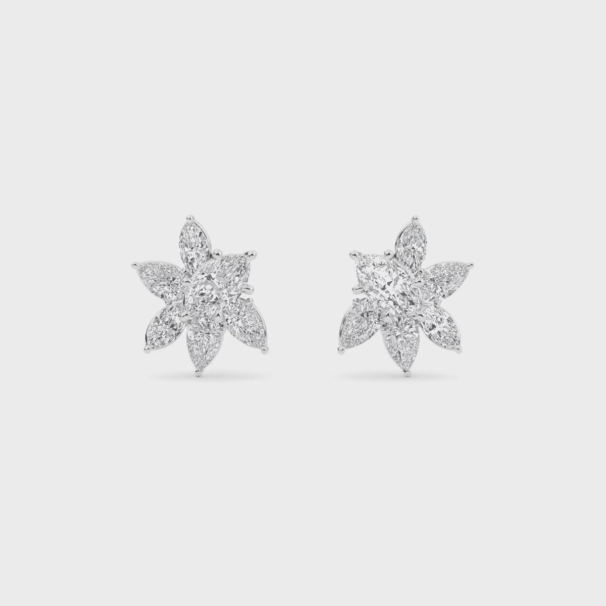 Daphne Lab Grown Diamond Cluster Stud Earrings