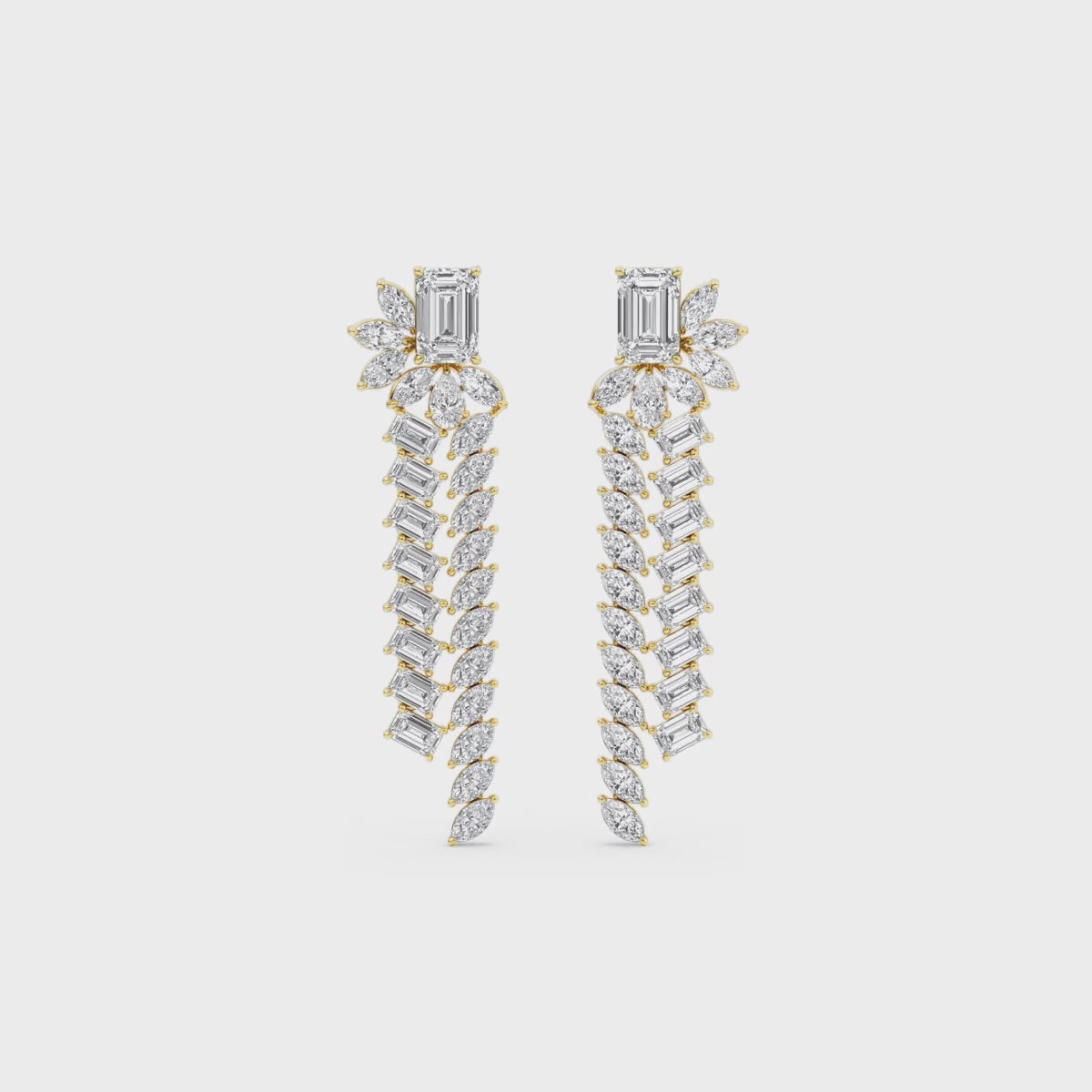 Calista Lab Grown Diamond Cascade Earrings