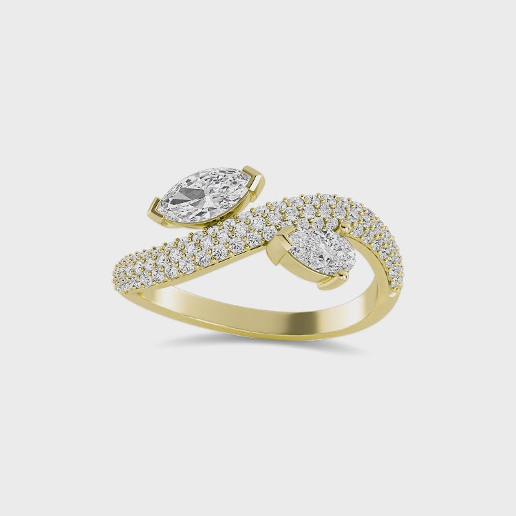 Thalassa Wave 1.00ct Lab Grown Diamond Ring