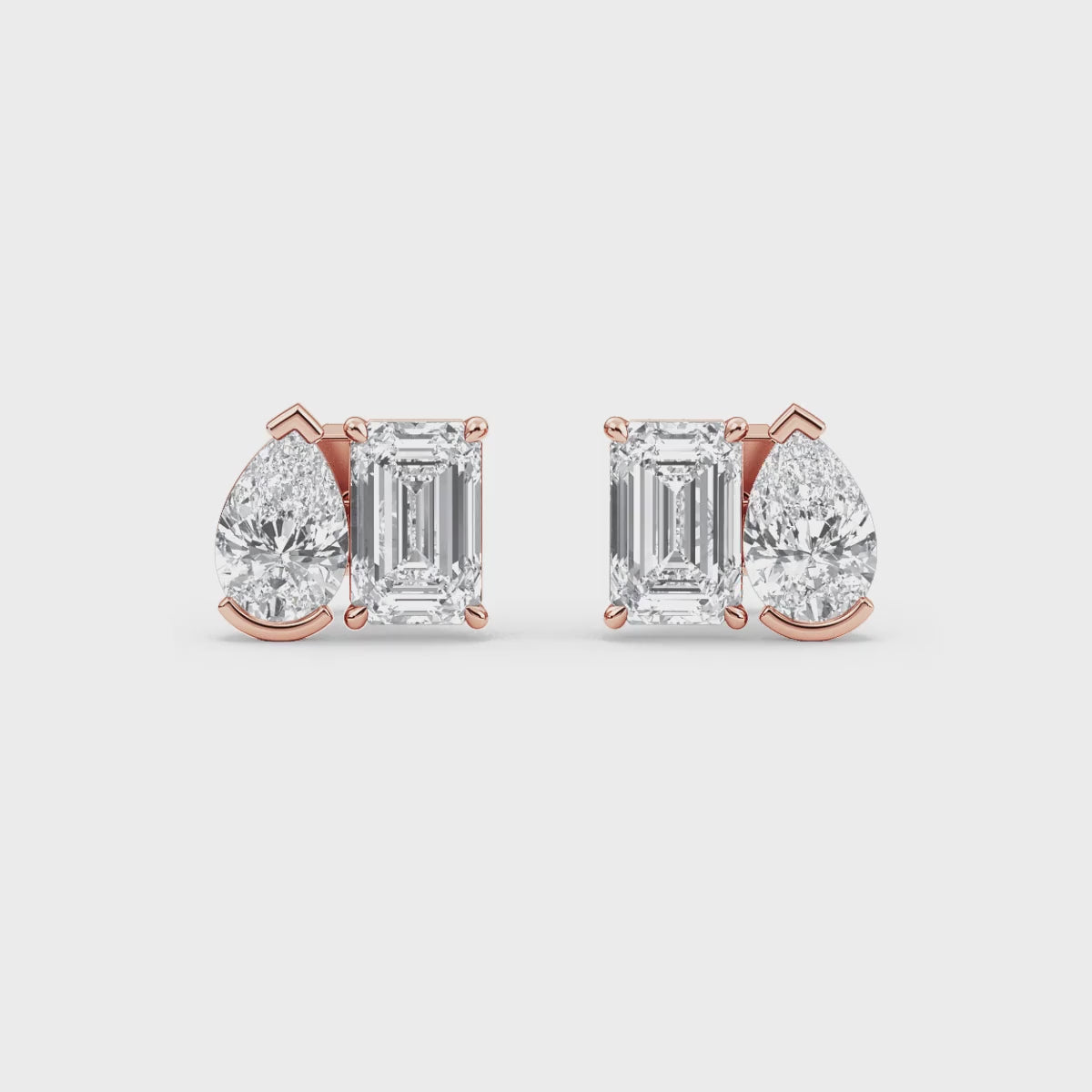 Atlas Duo Lab Grown Diamond Stud Earrings